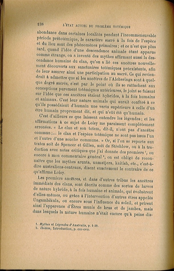 Arnold Van Gennep, l'État Actuel du Problème Totémique, 1920 / Arnold Van Gennep, l'État Actuel du Problème Totémique, 1920 / Van Gennep, Arnold /