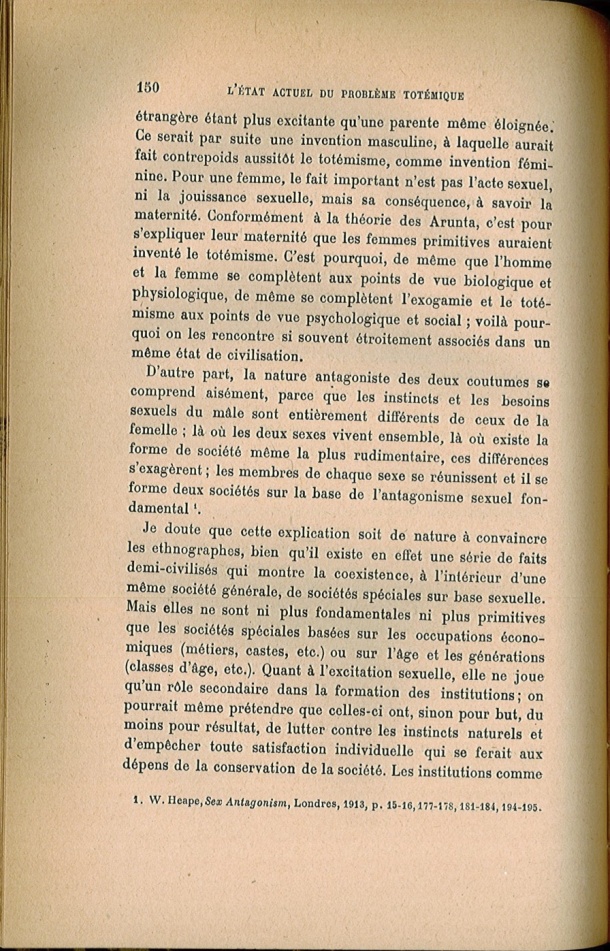 Arnold Van Gennep, l'État Actuel du Problème Totémique, 1920 / Arnold Van Gennep, l'État Actuel du Problème Totémique, 1920 / Van Gennep, Arnold / 