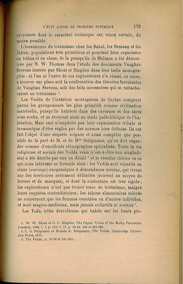 Arnold Van Gennep, l'État Actuel du Problème Totémique, 1920 / Arnold Van Gennep, l'État Actuel du Problème Totémique, 1920 / Van Gennep, Arnold /