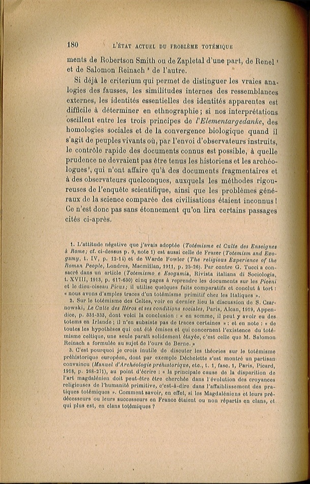Arnold Van Gennep, l'État Actuel du Problème Totémique, 1920 / Arnold Van Gennep, l'État Actuel du Problème Totémique, 1920 / Van Gennep, Arnold /