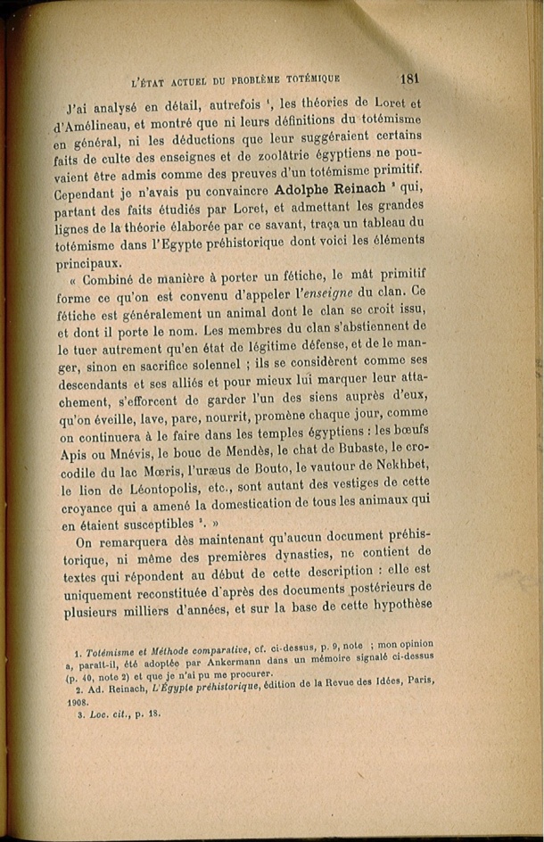Arnold Van Gennep, l'État Actuel du Problème Totémique, 1920 / Arnold Van Gennep, l'État Actuel du Problème Totémique, 1920 / Van Gennep, Arnold /