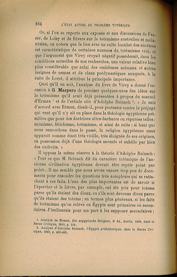 Arnold Van Gennep, l'État Actuel du Problème Totémique, 1920 / Arnold Van Gennep, l'État Actuel du Problème Totémique, 1920 / Van Gennep, Arnold / 