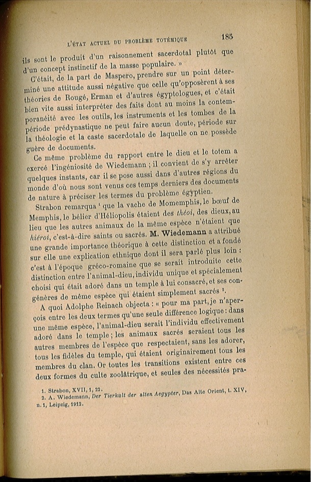 Arnold Van Gennep, l'État Actuel du Problème Totémique, 1920 / Arnold Van Gennep, l'État Actuel du Problème Totémique, 1920 / Van Gennep, Arnold /