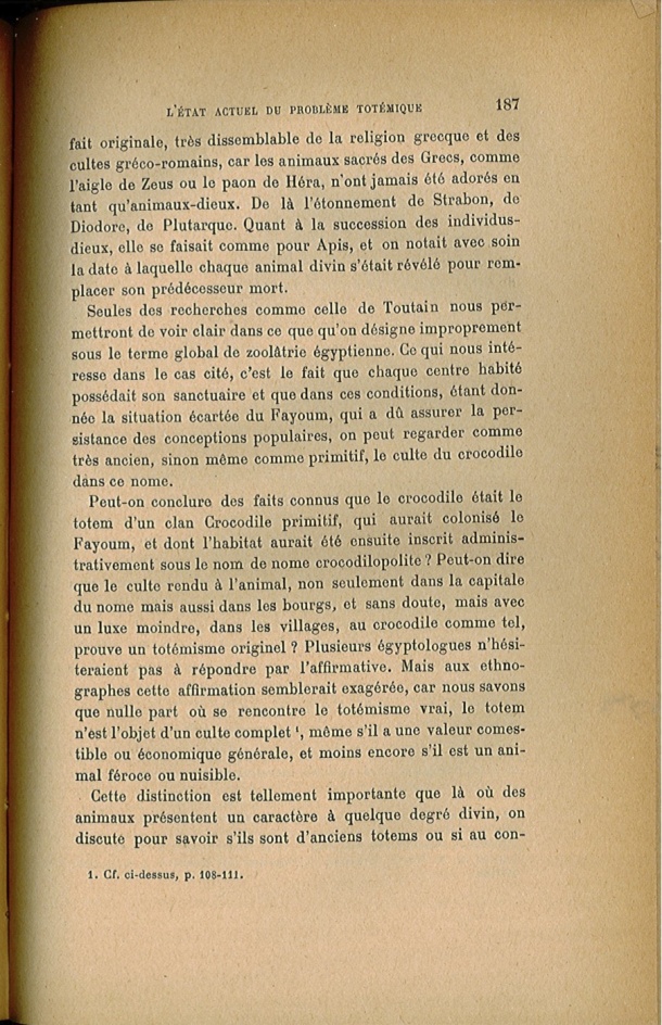 Arnold Van Gennep, l'État Actuel du Problème Totémique, 1920 / Arnold Van Gennep, l'État Actuel du Problème Totémique, 1920 / Van Gennep, Arnold /