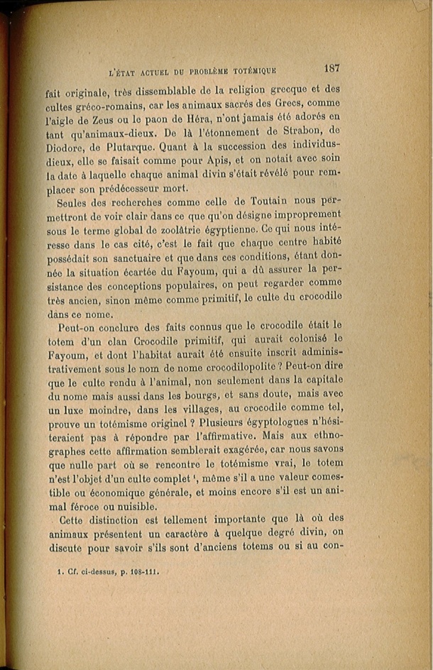 Arnold Van Gennep, l'État Actuel du Problème Totémique, 1920 / Arnold Van Gennep, l'État Actuel du Problème Totémique, 1920 / Van Gennep, Arnold / 