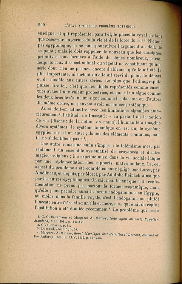 Arnold Van Gennep, l'État Actuel du Problème Totémique, 1920 / Arnold Van Gennep, l'État Actuel du Problème Totémique, 1920 / Van Gennep, Arnold /