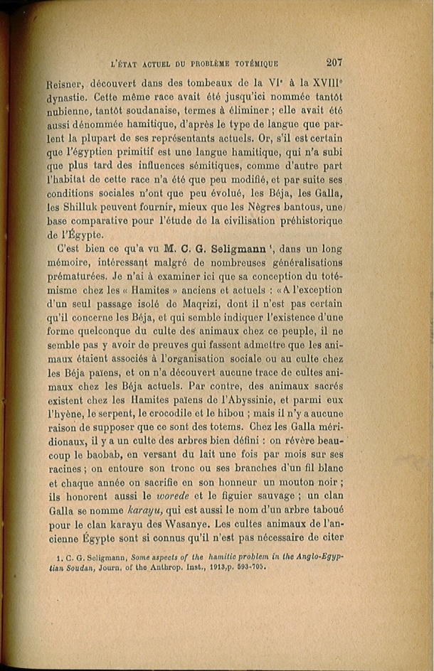 Arnold Van Gennep, l'État Actuel du Problème Totémique, 1920 / Arnold Van Gennep, l'État Actuel du Problème Totémique, 1920 / Van Gennep, Arnold /