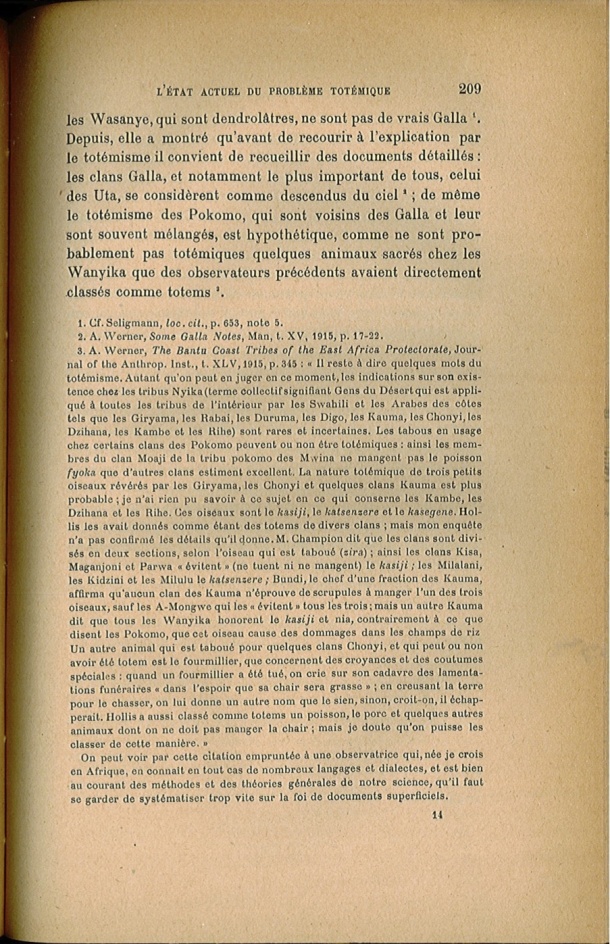 Arnold Van Gennep, l'État Actuel du Problème Totémique, 1920 / Arnold Van Gennep, l'État Actuel du Problème Totémique, 1920 / Van Gennep, Arnold / 