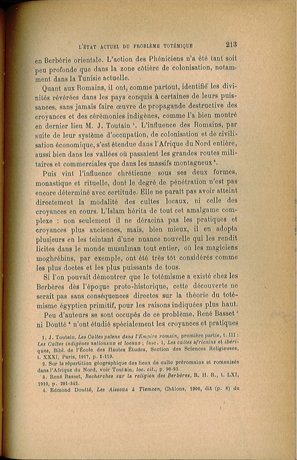 Arnold Van Gennep, l'État Actuel du Problème Totémique, 1920 / Arnold Van Gennep, l'État Actuel du Problème Totémique, 1920 / Van Gennep, Arnold / 