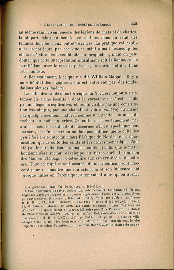 Arnold Van Gennep, l'État Actuel du Problème Totémique, 1920 / Arnold Van Gennep, l'État Actuel du Problème Totémique, 1920 / Van Gennep, Arnold /