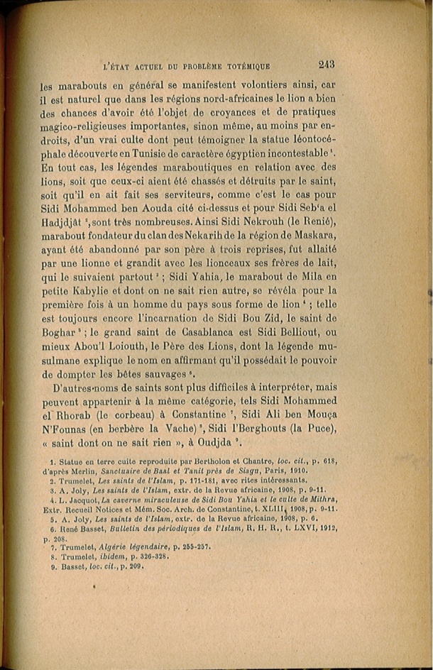 Arnold Van Gennep, l'État Actuel du Problème Totémique, 1920 / Arnold Van Gennep, l'État Actuel du Problème Totémique, 1920 / Van Gennep, Arnold / 