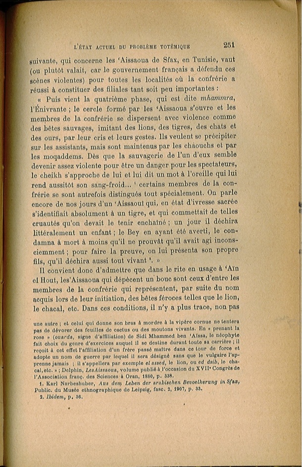 Arnold Van Gennep, l'État Actuel du Problème Totémique, 1920 / Arnold Van Gennep, l'État Actuel du Problème Totémique, 1920 / Van Gennep, Arnold / 