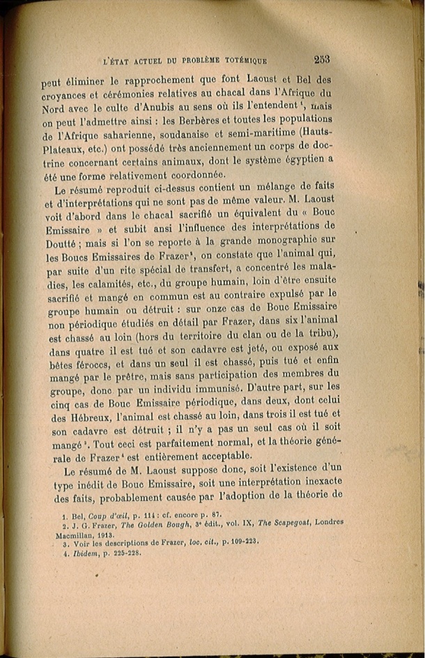 Arnold Van Gennep, l'État Actuel du Problème Totémique, 1920 / Arnold Van Gennep, l'État Actuel du Problème Totémique, 1920 / Van Gennep, Arnold /