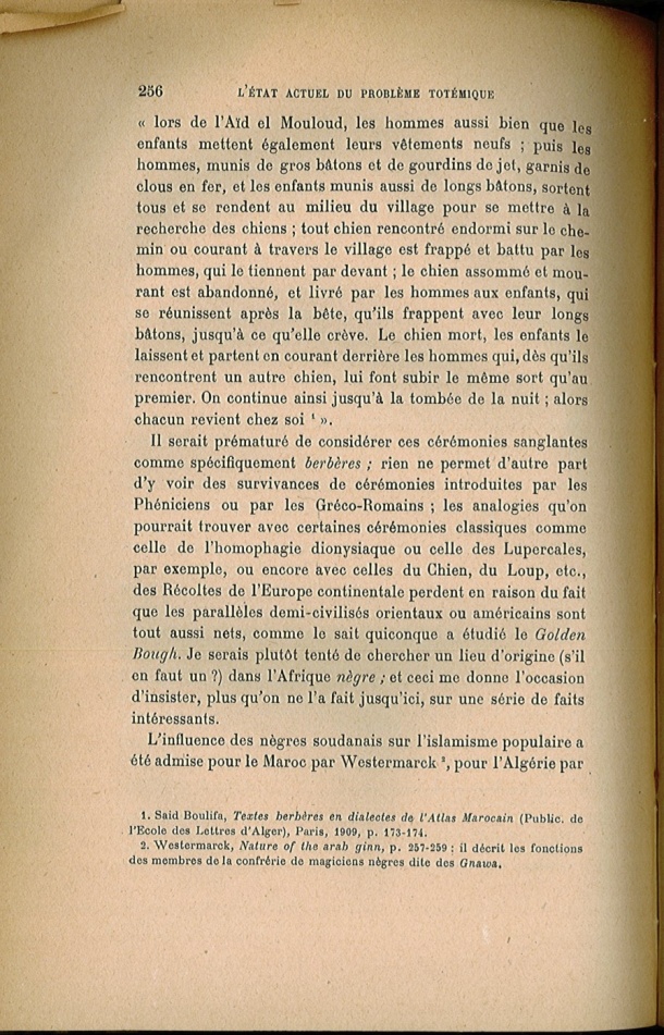 Arnold Van Gennep, l'État Actuel du Problème Totémique, 1920 / Arnold Van Gennep, l'État Actuel du Problème Totémique, 1920 / Van Gennep, Arnold /