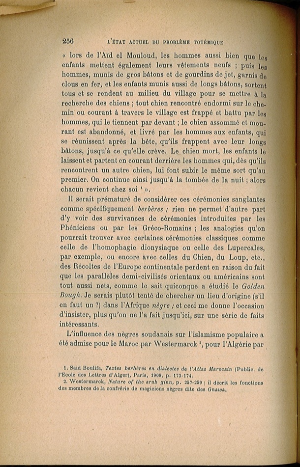 Arnold Van Gennep, l'État Actuel du Problème Totémique, 1920 / Arnold Van Gennep, l'État Actuel du Problème Totémique, 1920 / Van Gennep, Arnold / 