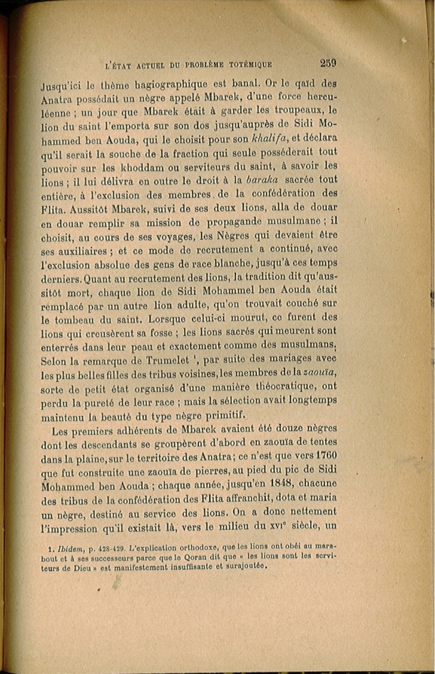 Arnold Van Gennep, l'État Actuel du Problème Totémique, 1920 / Arnold Van Gennep, l'État Actuel du Problème Totémique, 1920 / Van Gennep, Arnold / 