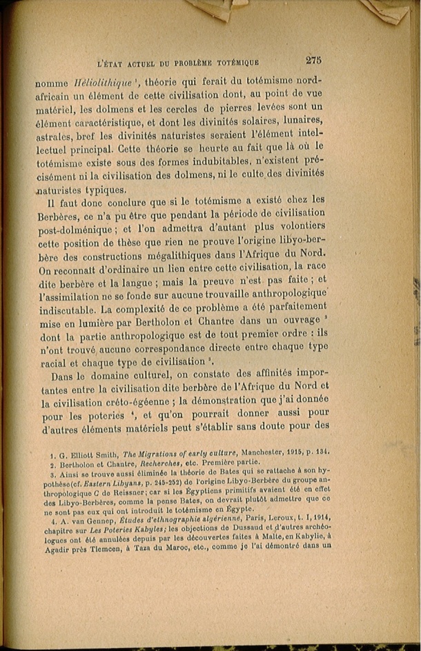 Arnold Van Gennep, l'État Actuel du Problème Totémique, 1920 / Arnold Van Gennep, l'État Actuel du Problème Totémique, 1920 / Van Gennep, Arnold /