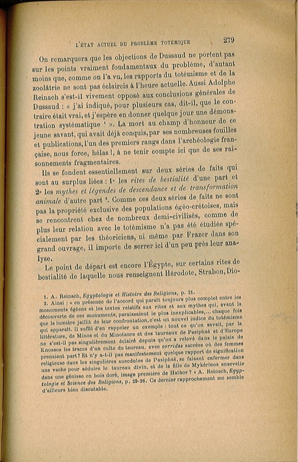 Arnold Van Gennep, l'État Actuel du Problème Totémique, 1920 / Arnold Van Gennep, l'État Actuel du Problème Totémique, 1920 / Van Gennep, Arnold / 