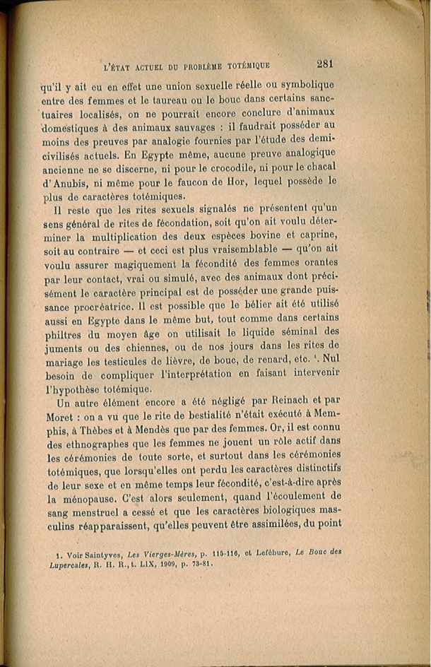 Arnold Van Gennep, l'État Actuel du Problème Totémique, 1920 / Arnold Van Gennep, l'État Actuel du Problème Totémique, 1920 / Van Gennep, Arnold /