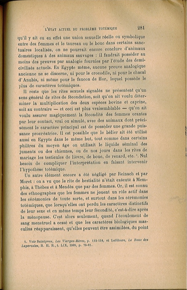 Arnold Van Gennep, l'État Actuel du Problème Totémique, 1920 / Arnold Van Gennep, l'État Actuel du Problème Totémique, 1920 / Van Gennep, Arnold / 