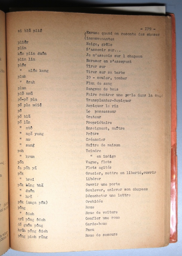 Dictionnaire Rhadé-Français par Benjamin Louison / lettre P: lettre PO / Louison, Benjamin /  Viet Nam/ Viet Nam
