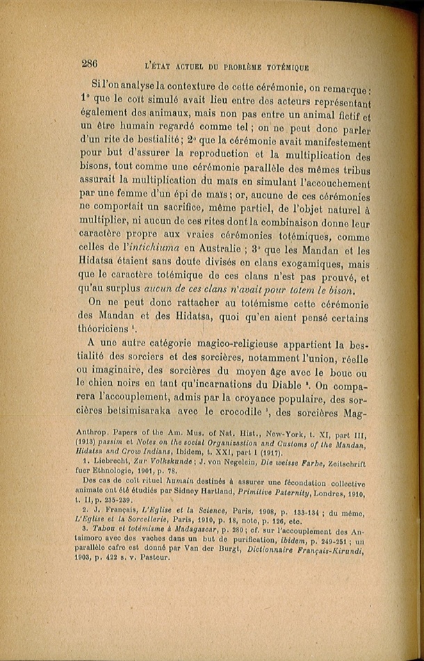 Arnold Van Gennep, l'État Actuel du Problème Totémique, 1920 / Arnold Van Gennep, l'État Actuel du Problème Totémique, 1920 / Van Gennep, Arnold /