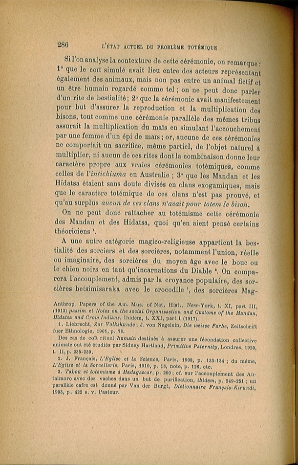 Arnold Van Gennep, l'État Actuel du Problème Totémique, 1920 / Arnold Van Gennep, l'État Actuel du Problème Totémique, 1920 / Van Gennep, Arnold / 