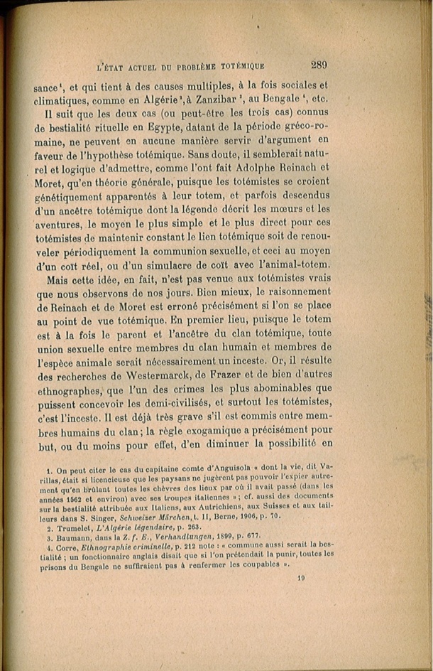 Arnold Van Gennep, l'État Actuel du Problème Totémique, 1920 / Arnold Van Gennep, l'État Actuel du Problème Totémique, 1920 / Van Gennep, Arnold / 