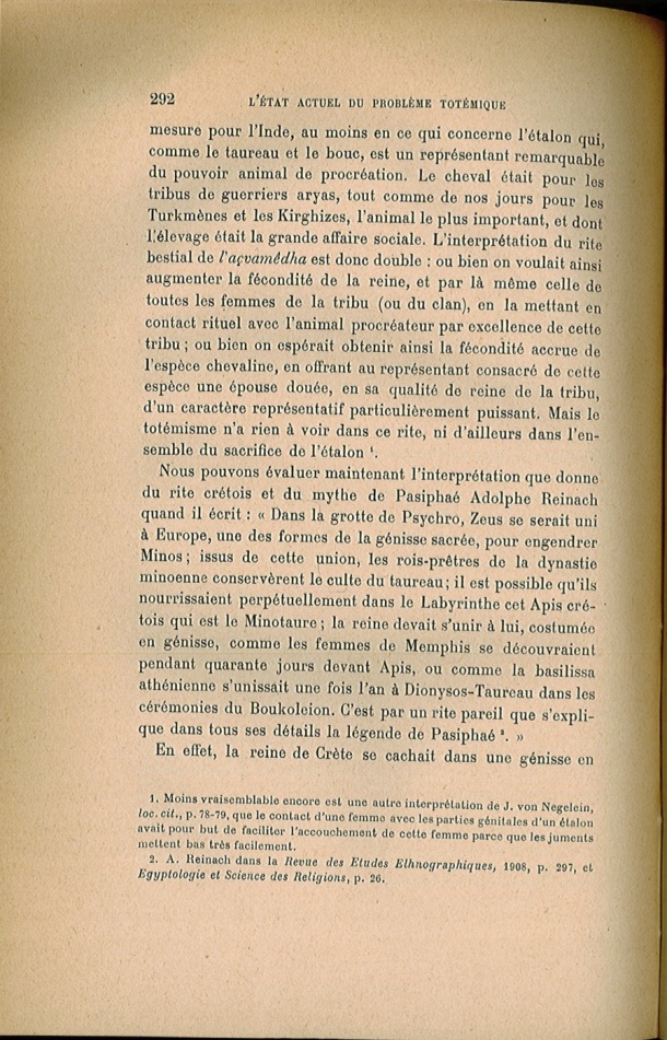 Arnold Van Gennep, l'État Actuel du Problème Totémique, 1920 / Arnold Van Gennep, l'État Actuel du Problème Totémique, 1920 / Van Gennep, Arnold /