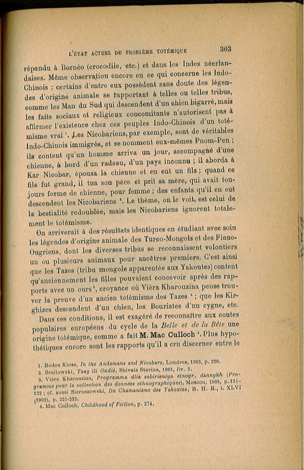 Arnold Van Gennep, l'État Actuel du Problème Totémique, 1920 / Arnold Van Gennep, l'État Actuel du Problème Totémique, 1920 / Van Gennep, Arnold /