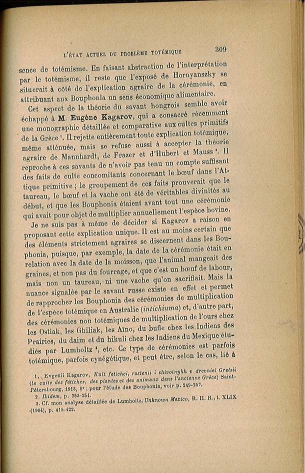 Arnold Van Gennep, l'État Actuel du Problème Totémique, 1920 / Arnold Van Gennep, l'État Actuel du Problème Totémique, 1920 / Van Gennep, Arnold / 