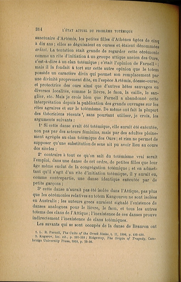Arnold Van Gennep, l'État Actuel du Problème Totémique, 1920 / Arnold Van Gennep, l'État Actuel du Problème Totémique, 1920 / Van Gennep, Arnold /