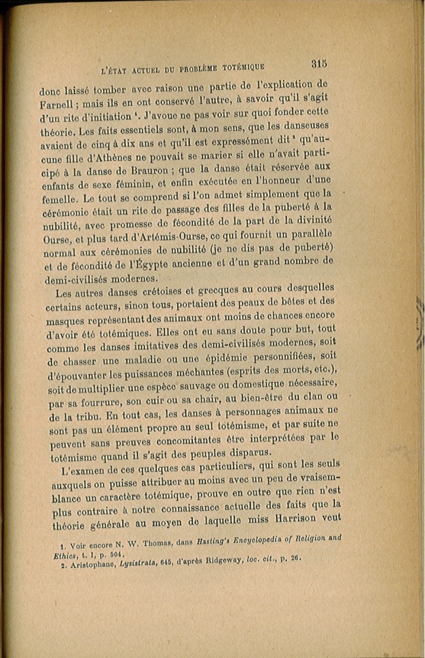 Arnold Van Gennep, l'État Actuel du Problème Totémique, 1920 / Arnold Van Gennep, l'État Actuel du Problème Totémique, 1920 / Van Gennep, Arnold /