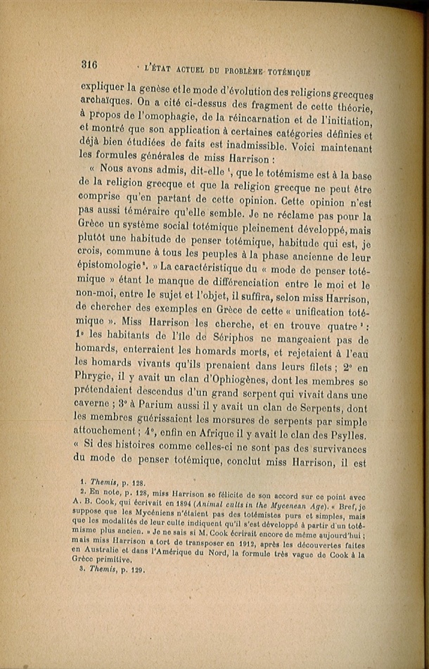 Arnold Van Gennep, l'État Actuel du Problème Totémique, 1920 / Arnold Van Gennep, l'État Actuel du Problème Totémique, 1920 / Van Gennep, Arnold /