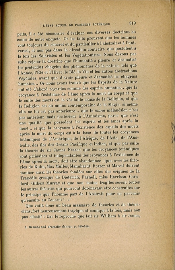 Arnold Van Gennep, l'État Actuel du Problème Totémique, 1920 / Arnold Van Gennep, l'État Actuel du Problème Totémique, 1920 / Van Gennep, Arnold /