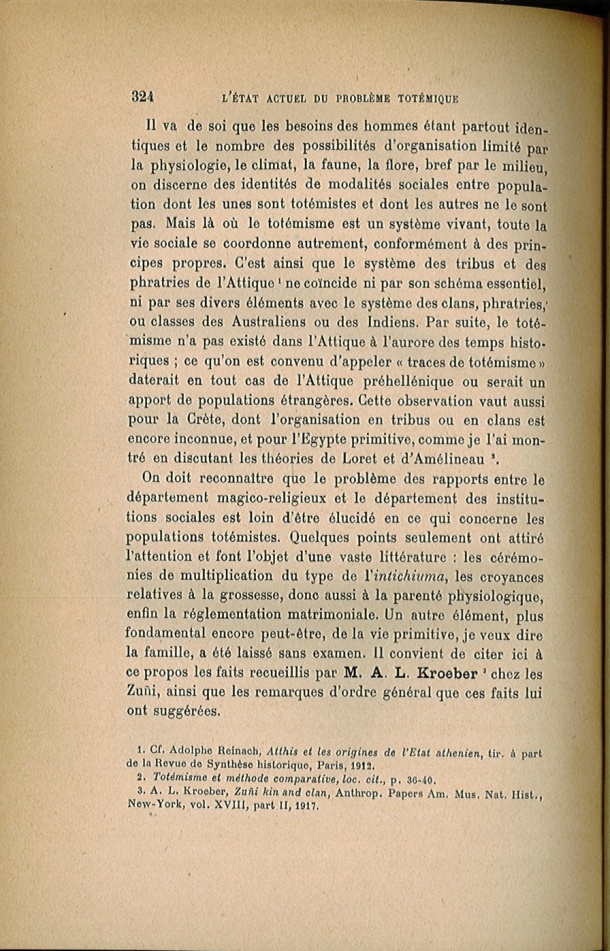 Arnold Van Gennep, l'État Actuel du Problème Totémique, 1920 / Arnold Van Gennep, l'État Actuel du Problème Totémique, 1920 / Van Gennep, Arnold /