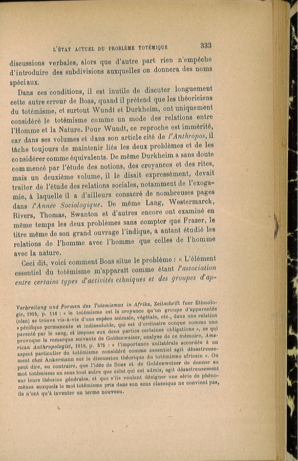 Arnold Van Gennep, l'État Actuel du Problème Totémique, 1920 / Arnold Van Gennep, l'État Actuel du Problème Totémique, 1920 / Van Gennep, Arnold /