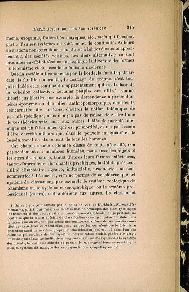 Arnold Van Gennep, l'État Actuel du Problème Totémique, 1920 / Arnold Van Gennep, l'État Actuel du Problème Totémique, 1920 / Van Gennep, Arnold /