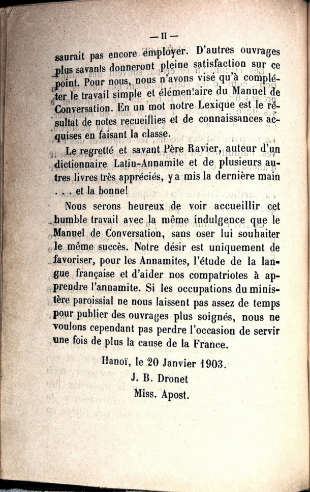 Lexique Franco-Annamite, Ravier et Dronet / Lexique Franco-Annamite, Ravier et Dronet / Ravier, H.; Dronet, J.B. / 