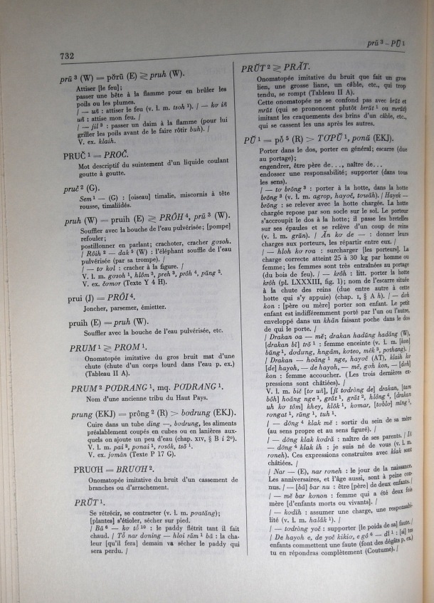 Dictionnaire Bahnar-Français, Guilleminet (tome 2, L-U) / lettre P: lettre PU / Guilleminet, Paul /  Viet Nam/ Viet Nam