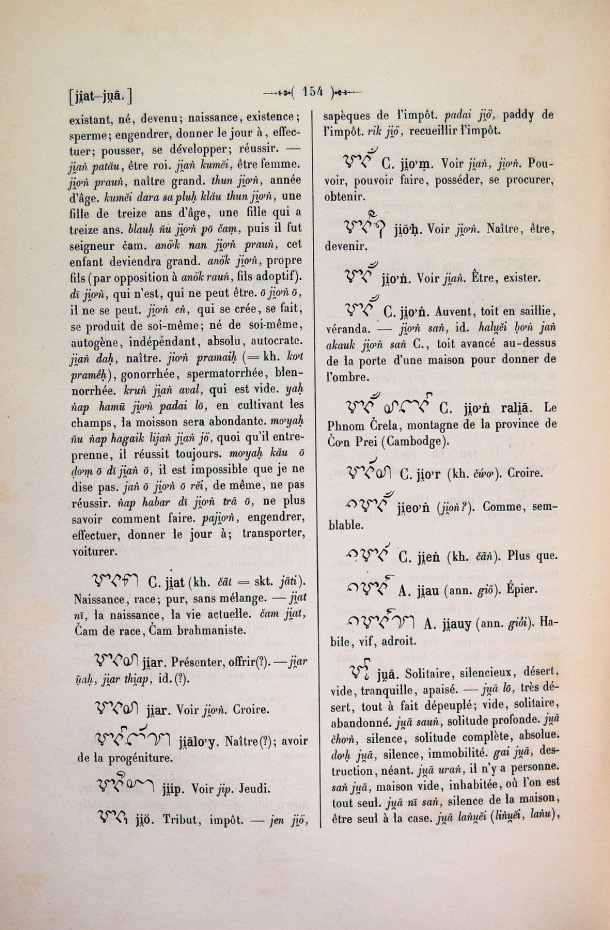 Dictionnaire Cam-Français, E. Aymonier et A. Cabaton / ju<ä / Cabaton, Antoine; Aymonier, Etienne /  Viet Nam/ Viet Nam