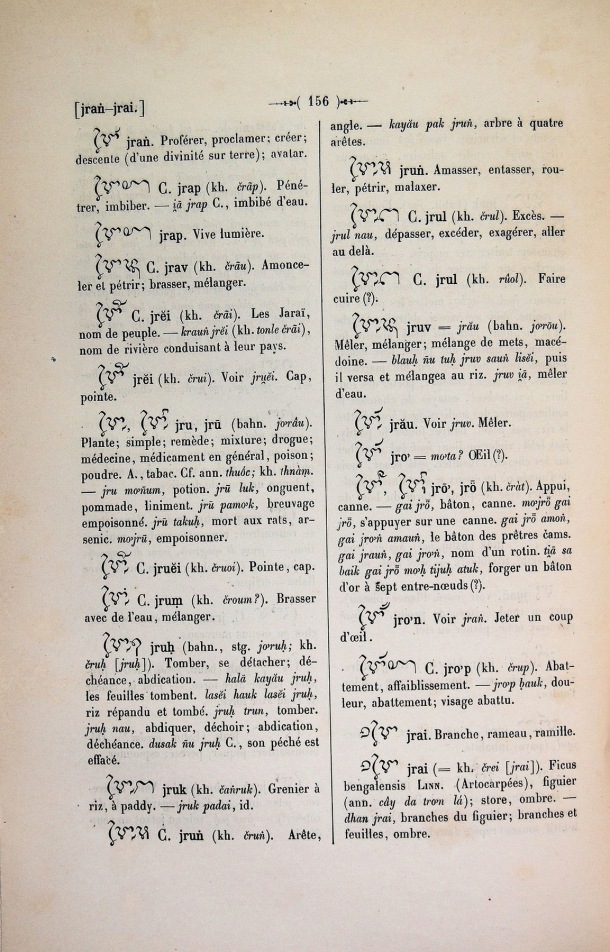 Dictionnaire Cam-Français, E. Aymonier et A. Cabaton / jrai / Cabaton, Antoine; Aymonier, Etienne /  Viet Nam/ Viet Nam
