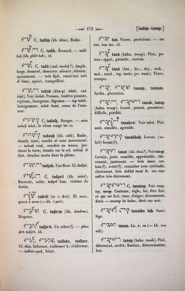 Dictionnaire Cam-Français, E. Aymonier et A. Cabaton / tan / Cabaton, Antoine; Aymonier, Etienne /  Viet Nam/ Viet Nam