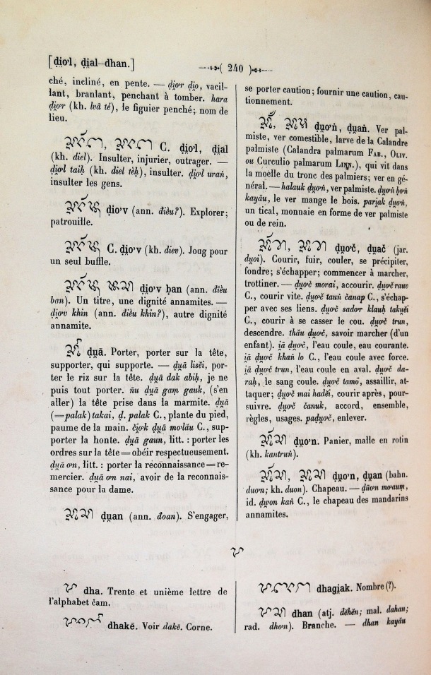 Dictionnaire Cam-Français, E. Aymonier et A. Cabaton / dh / Cabaton, Antoine; Aymonier, Etienne /  Viet Nam/ Viet Nam