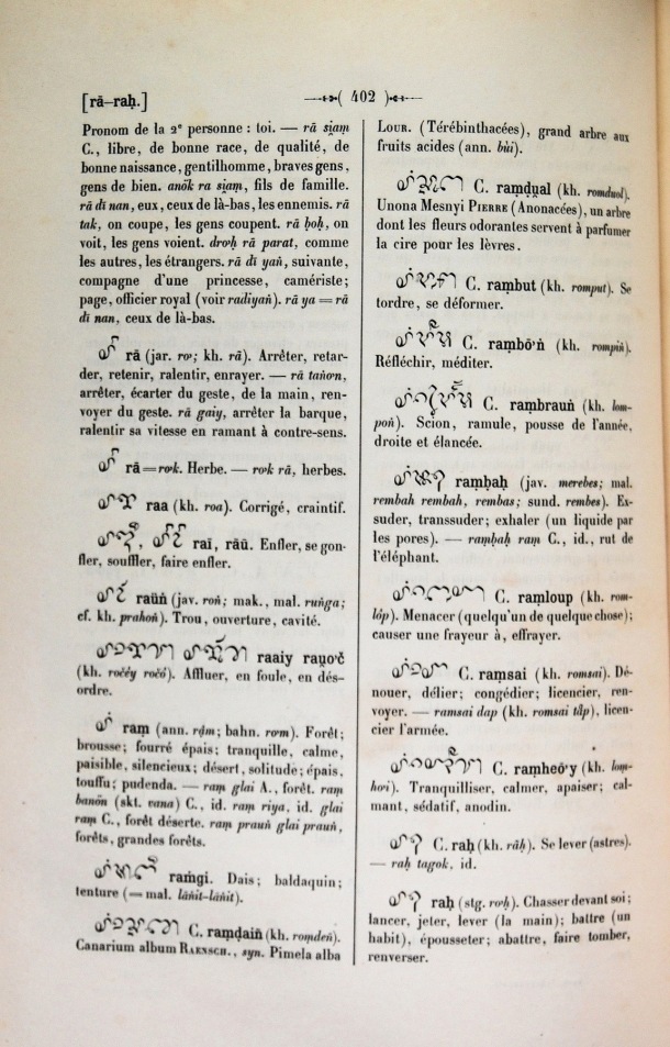 Dictionnaire Cam-Français, E. Aymonier et A. Cabaton / rah / Cabaton, Antoine; Aymonier, Etienne /  Viet Nam/ Viet Nam
