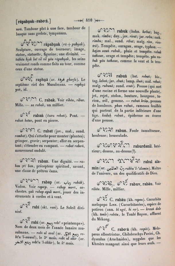 Dictionnaire Cam-Français, E. Aymonier et A. Cabaton / rab / Cabaton, Antoine; Aymonier, Etienne /  Viet Nam/ Viet Nam