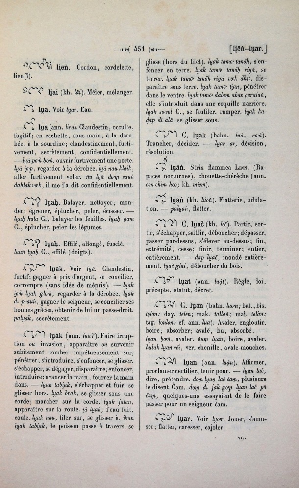 Dictionnaire Cam-Français, E. Aymonier et A. Cabaton / lu< / Cabaton, Antoine; Aymonier, Etienne /  Viet Nam/ Viet Nam