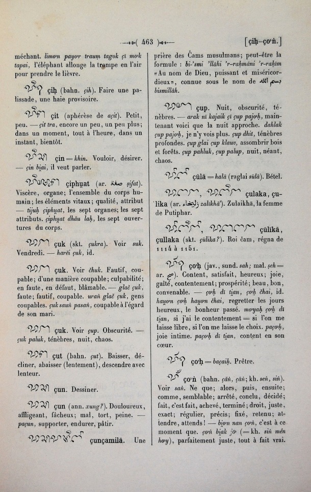 Dictionnaire Cam-Français, E. Aymonier et A. Cabaton / ço' / Cabaton, Antoine; Aymonier, Etienne /  Viet Nam/ Viet Nam