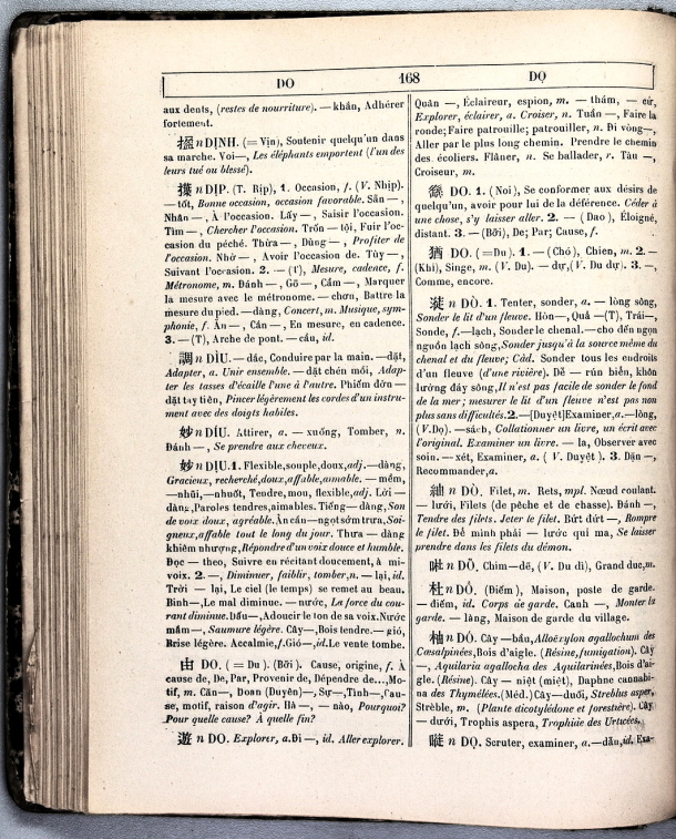 Dictionnaire Annamite-Français, par J.F.M. Génibrel / sous partie lettre DO / Génibrel, J.F.M. /  Viet Nam/ Viet Nam