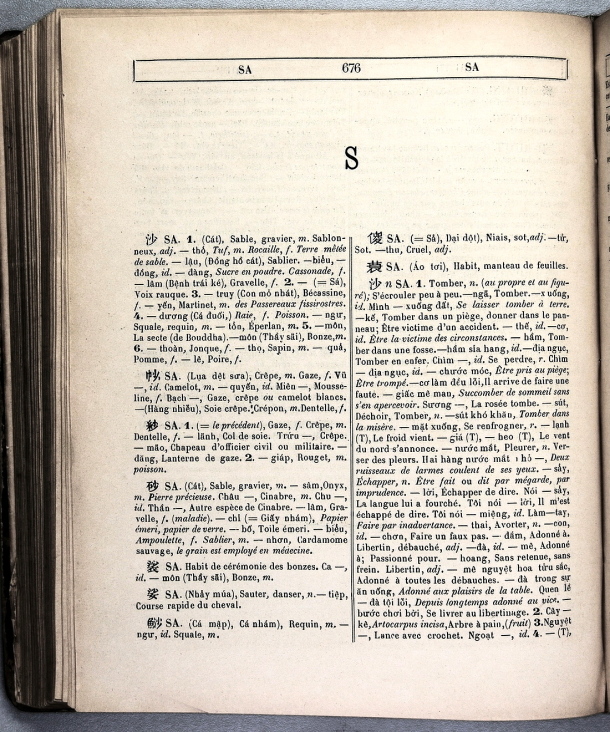 Dictionnaire Annamite-Français, par J.F.M. Génibrel / lettre S / Génibrel, J.F.M. /  Viet Nam/ Viet Nam